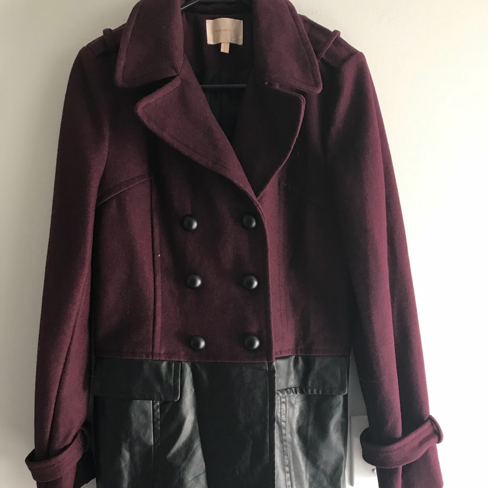 Skies are Blue Oxblood Peacoat